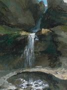 Caspar Wolf The Geltenbach Falls in the Lauenen Valley with an Ice Bridge oil painting reproduction